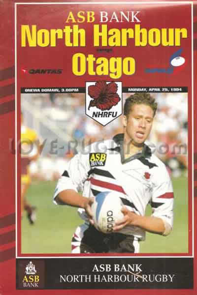 1994 North Harbour (NZ) v Otago  Rugby Programme